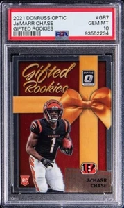 2021 Donruss Optic Gifted Rookies #GR7 Ja'Marr Chase RC ROOKIE PSA 10 GEM MINT - Bild 1 von 2