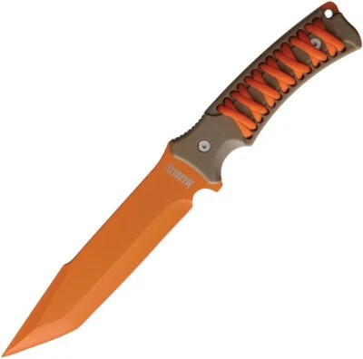 Cuchillo de supervivencia Canicas Full Tang Tanto hoja fija cazador naranja MR716 12" OA Foto 1 de 4