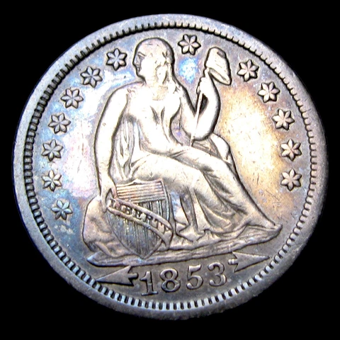 1853 Seated Liberty Dime Silver  ---- Nice Details Coin   ---- #GG151AAA Cover