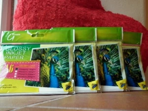 4x set Green Glossy Inkjet Photo Paper A6 100x150mm New Lot Bundle 80 Sheets - Picture 1 of 4