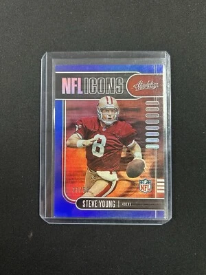 2019 Panini Absolute NFL Icons Blue #14 Steve Young /50 - Image 1 of 2