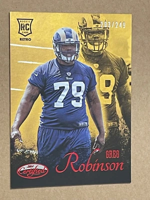2014 Certified Rookie Retro GREG ROBINSON #RR34 Red RC /299      Rams - Image 1 of 2