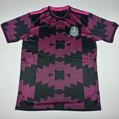 Camiseta Estilo Selección Nacional de Fútbol de México Adulto Talla 2XL Negra Rosa Foto 1 de 4