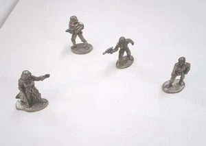 Lot: 4 Star Wars Pewter Mini Figurines 1996 (LFL) Vader, Luke, Han, Stormtrooper - Picture 1 of 6