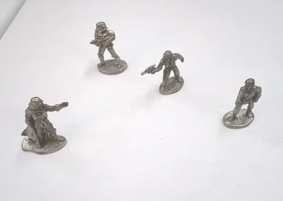 Lot: 4 Star Wars Pewter Mini Figurines 1996 (LFL) Vader, Luke, Han, Stormtrooper - Image 1 of 4