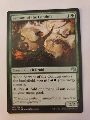 MTG Magic The Gathering Card Servant of the Conduit Creature Elf Druid Green Kal - Image 1 of 2
