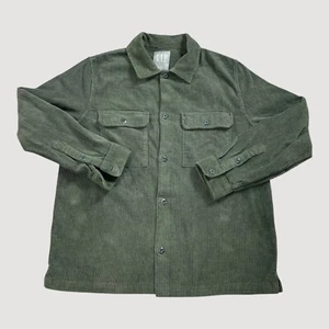 Gap Shirt Mens M Army Jacket Green Corduroy Overshirt Shacket - Picture 1 of 9