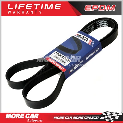 EPDM Serpentine Belt for 2006-2008 Lexus IS350 Toyota RAV4 2.5L 3.5L GAS 7PK1550 - Image 1 of 4