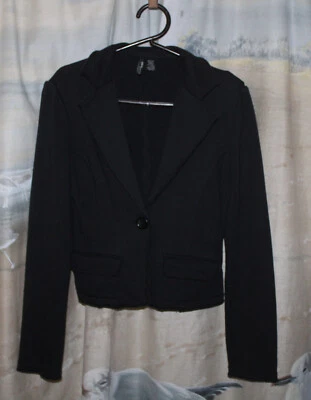 Chaqueta de Moda Mixit® Petite Elastizada Manga Larga Negra Corta 1 Botón - Talla PS Foto 1 de 4