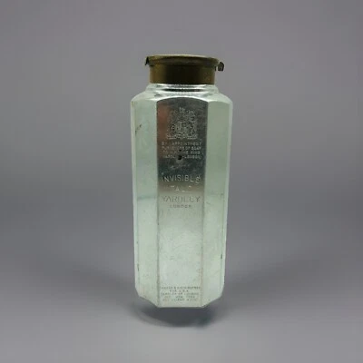 Antigua coctelera de lata de talco invisible Yardley of London de Appt proveedores de jabón Foto 1 de 4