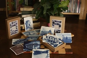 🎁 Set 10: All Handmade Photographic Cyanotype Greeting Cards Set of 12pcs 🎁 - Picture 1 of 13
