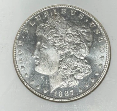1887 MORGAN SILVER DOLLAR~NGC MS 64 PL ~BEAUTIFUL COIN~  REF#40-015 - Image 1 of 4