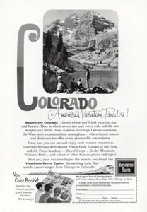 1963 Burlington Route: Colorado Americas Vacation Paradise Vintage Print Ad - Picture 1 of 1