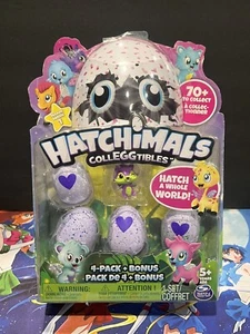 Hatchimals CollEGGtibles Season 1 4-Pack + Bonus (Purple/Green Squirrel) - Picture 1 of 2