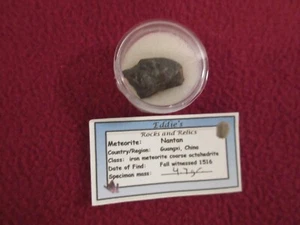 Real Meteorite : " Nantan " Guangxi , China  Iron 4.7 Gr. - Picture 1 of 2