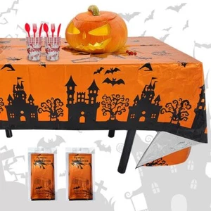 2Pc Halloween Tablecloth 54"x108" Rectangular Table Covers Halloween Party Decor - Picture 1 of 6