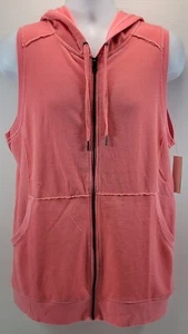 L) Sudadera con capucha rosa sin mangas Calvin Klein Performance para mujer 0X - Imagen 1 de 12