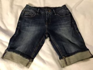 Jag Jean denim Shorts Womens Size 2 NAVY BLUE Cuffed 5 pocket NEW NWT belt loops - Picture 1 of 6