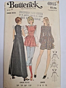 Dress Smock Cottagecore 9JP Butterick 6915 Sewing Pattern VTG Ruffle Tie Waist - Picture 1 of 6