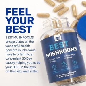 BPI Sports Best Mushroom Complex Lion's Melen Chaga Cordyceps Reishi 90 cápsulas - Imagen 1 de 9
