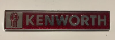 Vintage Kenworth Glovebox Red Enamel Emblem, 4 3/8” - Image 1 of 3
