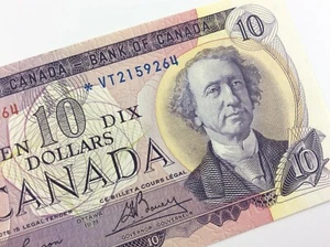 Replacement 1971 Canada 10 Dollars Uncirculated Banknote VT Lawson Bouey V209 - Picture 1 of 11