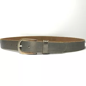 Cinturón de Plata de 1" para Hombre ADMU Munich Cuero Envejecido Hebilla TALLA EE. UU. 36 EU 95 Nuevo con Etiquetas - Imagen 1 de 10