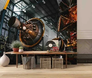 3D Building Rocket Engine Self-adhesive Removable Wallpaper Murals Wall 406 - Picture 1 of 4