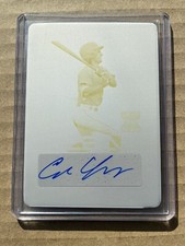 Cole Young RC 1/1 AUTO YELLOW PRINTING PLATE 2022 Leaf Trinity Baseball Mariners