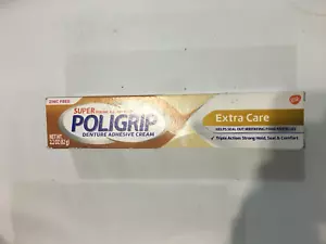 Super Poligrip~Denture Adhesive Cream~Extra Care 2.2 Oz Exp. 08/2026++ - Picture 1 of 5
