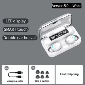 Bluetooth Earbuds for Iphone Samsung Android Wireless Earphone IPX7- White - Photo 1 sur 7