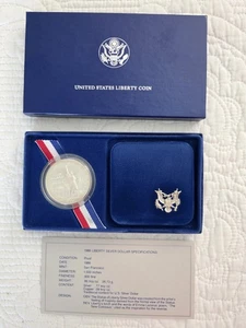 1986 S $1 Statue of Liberty Silver Dollar Proof Orig Owner - Picture 1 of 3
