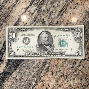 $50 Fifty Dollar Bill Old Style 1977 - Picture 1 of 7