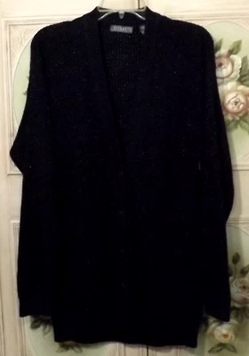 #8309 LINDO! SUÉTER CARDIGÃ VINTAGE 'GITANO' MALHA BRILHANTE TAMANHO MÉDIO - Imagem 1 de 4