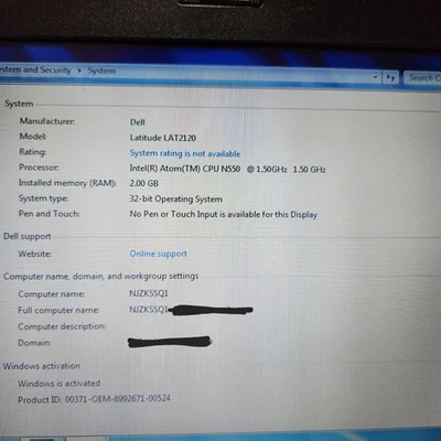 2011 Dell Latitude 2120 10.1” Netbook Intel Atom N550 1.5 GHz, 2 GB RAM, Win 7 - Image 1 of 4