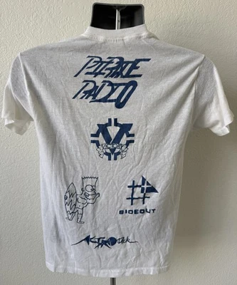 Camiseta de surf vintage años 90’s BART Simpson se adapta a hombre pequeña lateral, patinador Foto 1 de 4