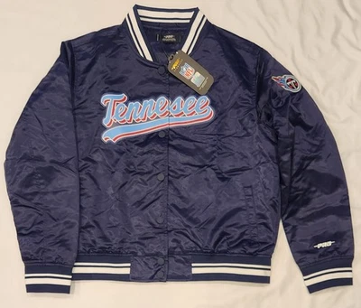 Women's Tennessee Titans Pro Standard Full-Snap Satin Jacket Sz Large $125 - Image 1 of 4