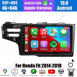 64GB Android 13 Car Stereo GPS Radio Navi Wifi CarPlay For Honda Fit 2014-2018 - Picture 1 of 21