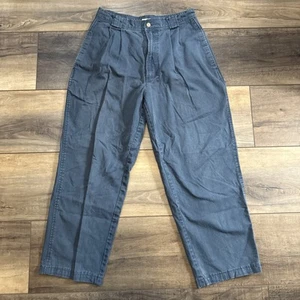 VINTAGE 2000s Bugle Boy Original Black Khaki Pants Men's Size 30 100% Cotton - Picture 1 of 6