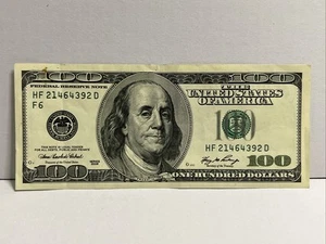 Series 2006 ~ US One Hundred Dollar Bill Note $100 Atlanta HF 21464392 D - Picture 1 of 2