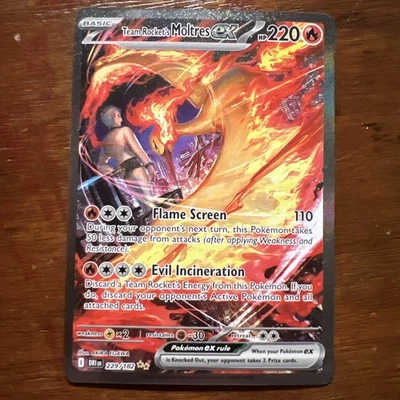 Team Rocket's Moltres ex 229/182 Sv10: Destined Rivals Holo - Image 1 of 4