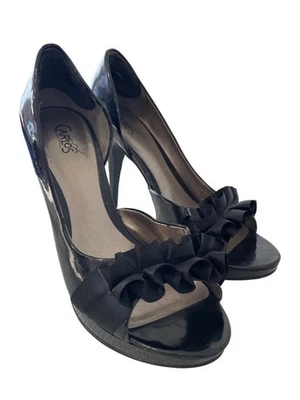 Salto agulha Carlos By Carlos Santana lindos tamanho 9 médio preto patente - Imagem 1 de 4