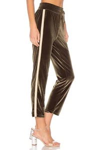 Mother The Lounger Ankle in Olive w/ Gold Side Stripes Anthropologie M NWOT - Picture 1 of 9