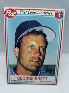 1990 POST CEREAL Baseball Card # 4 of 30 GEORGE BRETT  Kansas City Royals "MINT"