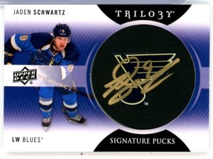 2013-14 Upper Deck Trilogy Signature Pucks #SPJA Jaden Schwartz AUTO - KRAKEN