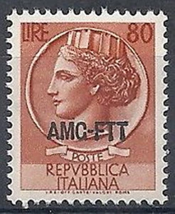 1953-54 TRIEST A TURRITA SIRACUSANA 80 LIRE POSTFRISCH ** - VR - Bild 1 von 1