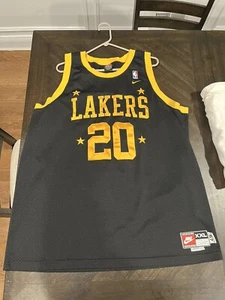 Vintage Nike Team Gary Payton #20 Los Angeles Lakers Black Size XXL ‘57 - Picture 1 of 5