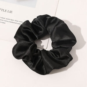 Large Scrunchies Silk Satin Elastic Hair Bands Rope Tie Ponytail Accessories CA