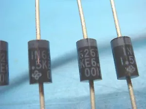 10) GENERAL SEMI 1.5KE6.8A 1N6267A 5.8V 1500W TRANSIENT VOLTAGE SUPPRESSOR DIODE - Picture 1 of 1