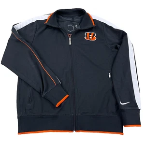 Cincinnati Bengals Jacket Men Large Nike On Field Warm Up Track Suit Black - Picture 1 of 15